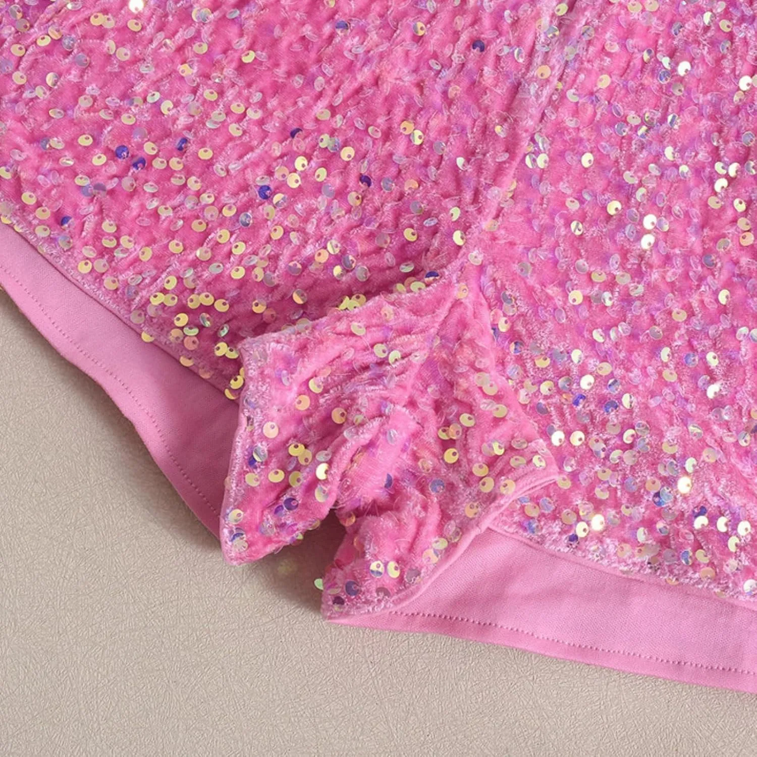 Women Casual High Waist Dance Party Sequin Sparkle Shorts Sexy Glitter Skinny Rave Hot Pants