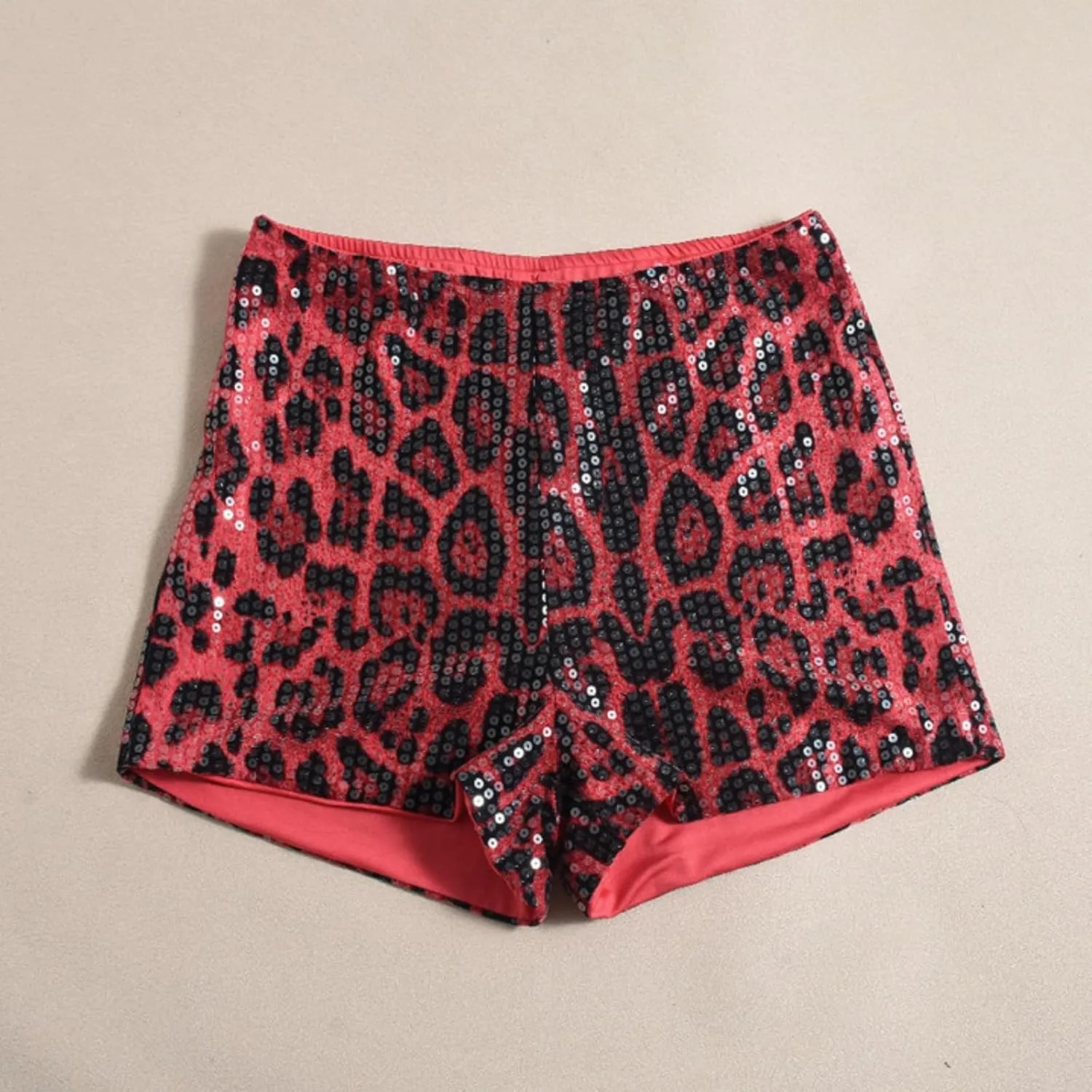 Women Casual High Waist Dance Party Sequin Sparkle Shorts Sexy Glitter Skinny Rave Hot Pants