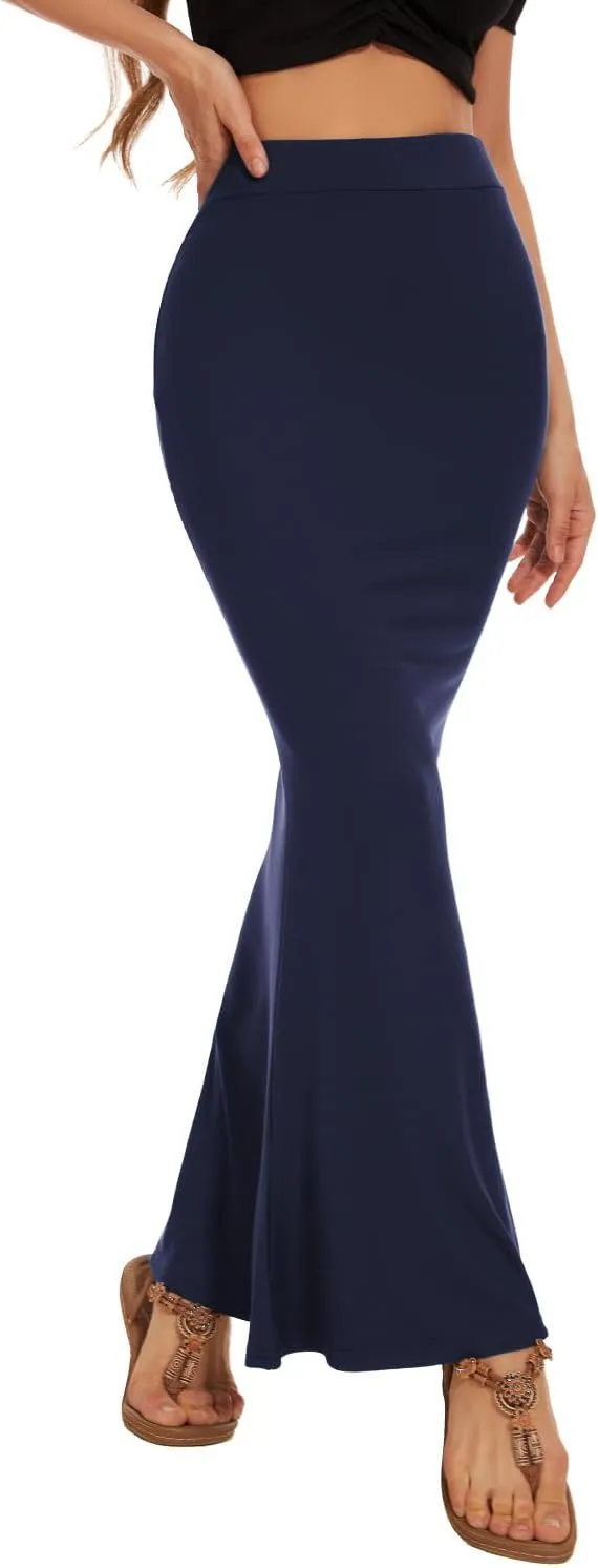 Women Elastic High Waist Stretchy Bodycon Mermaid Skirt