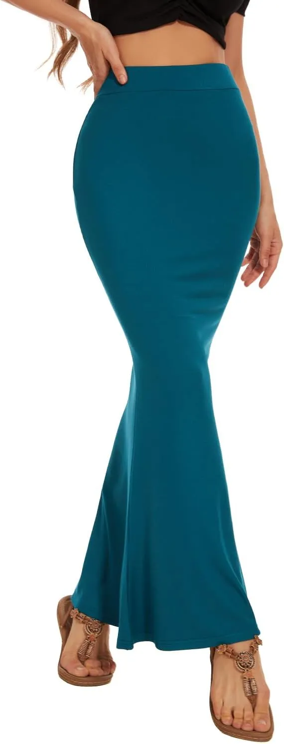 Women Elastic High Waist Stretchy Bodycon Mermaid Skirt