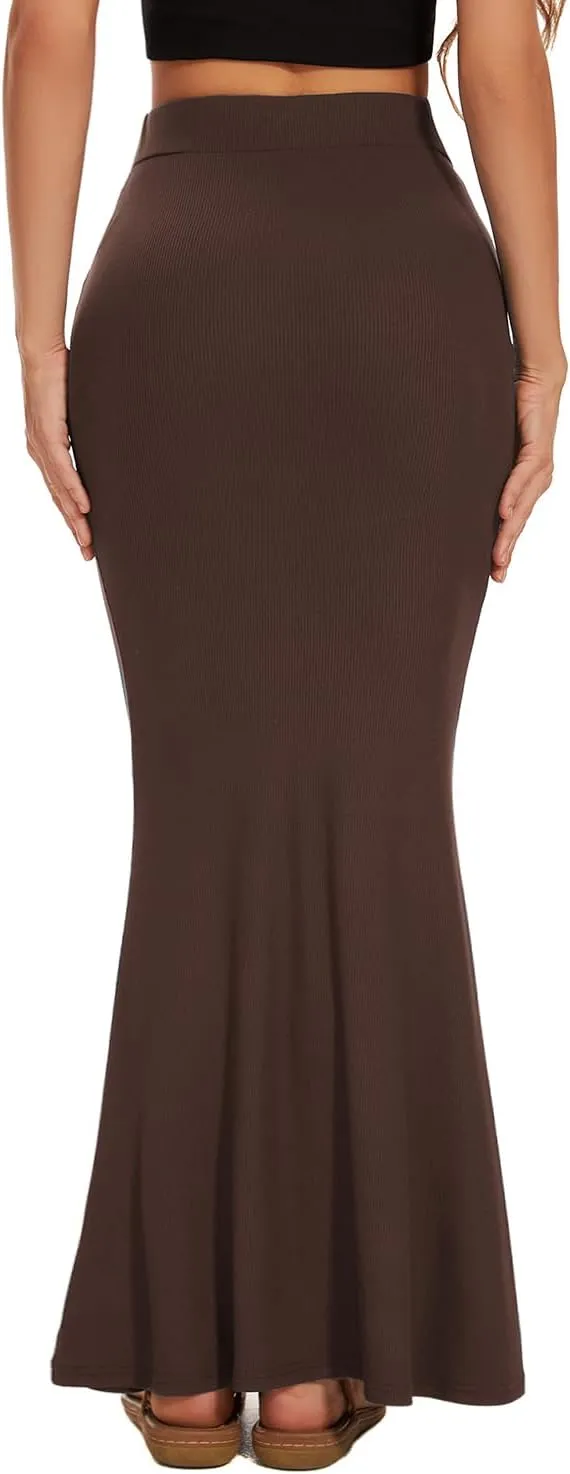 Women Elastic High Waist Stretchy Bodycon Mermaid Skirt