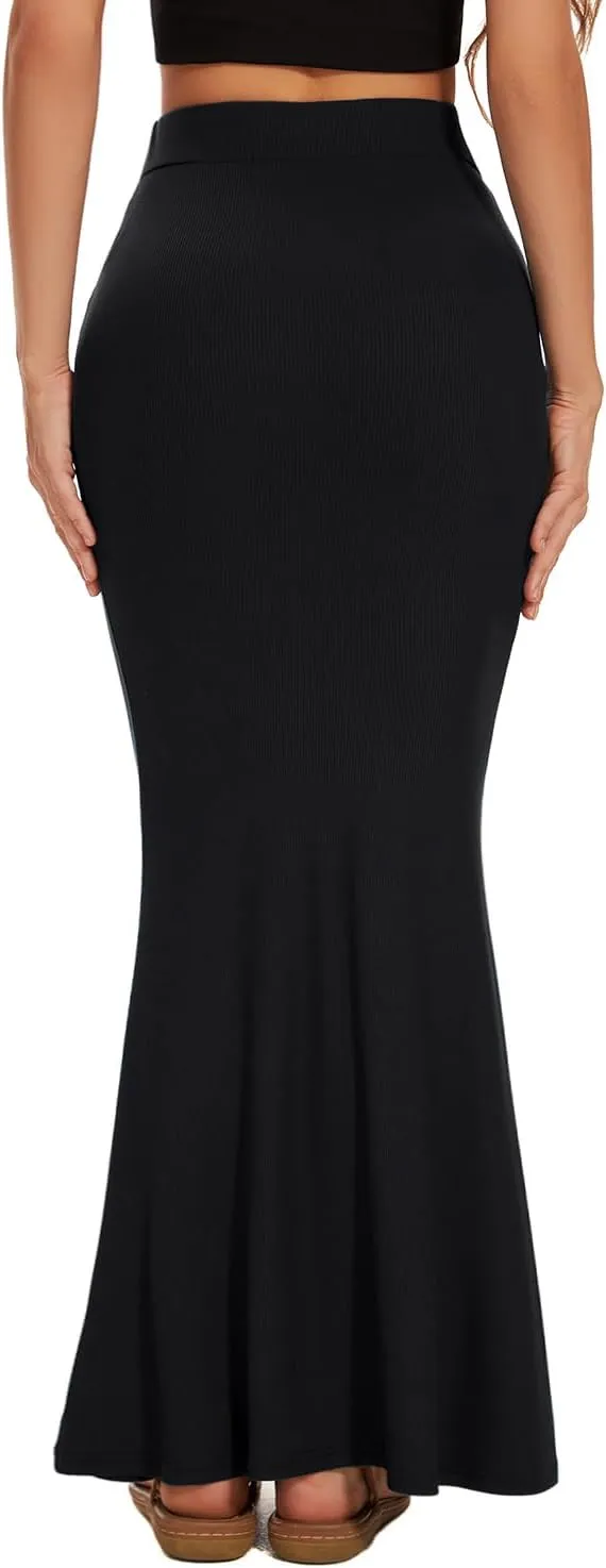 Women Elastic High Waist Stretchy Bodycon Mermaid Skirt