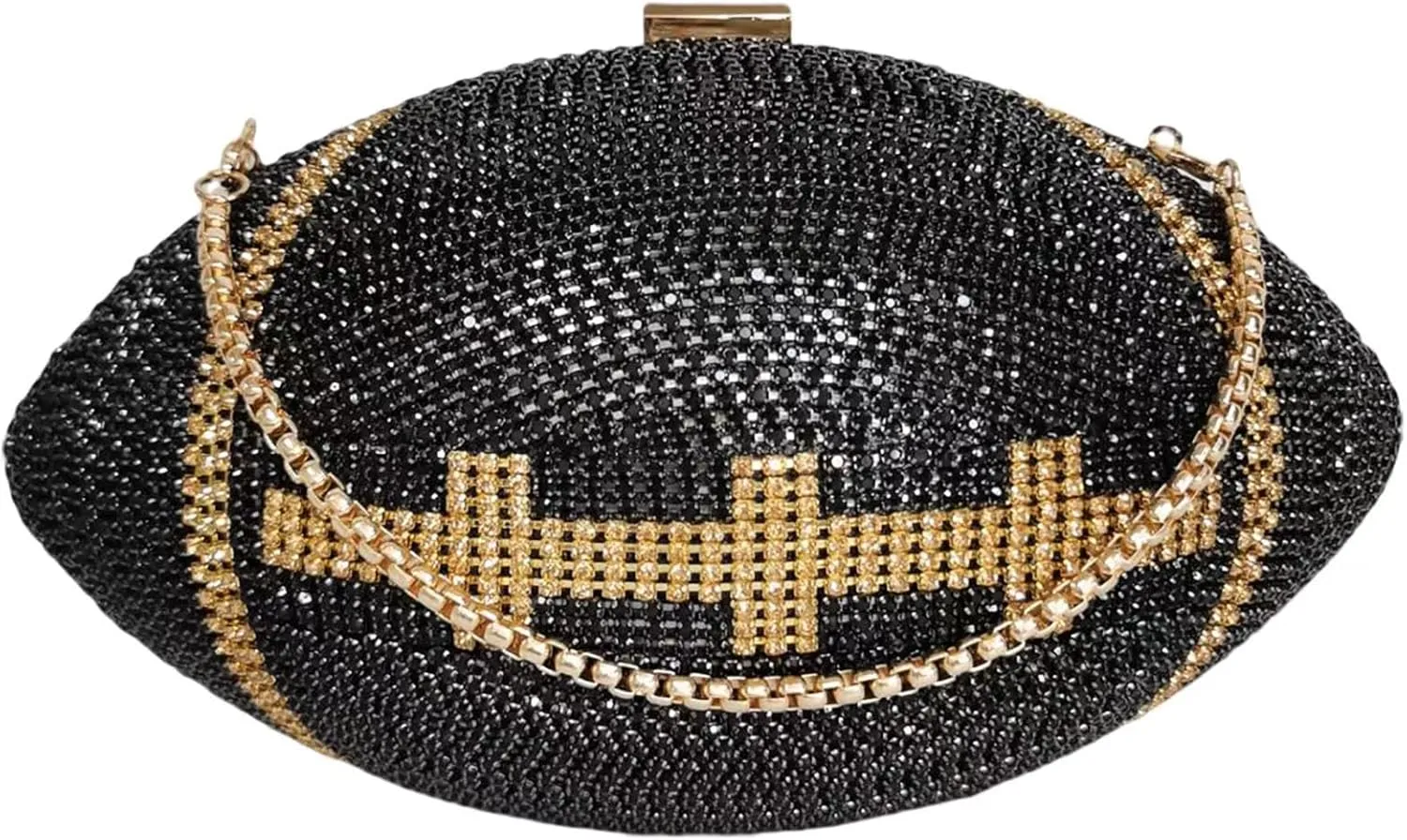 Women Football Shaped Crossbody Shoulder Bag Rugby Clutch Handbag Unique Novelty Football Purse