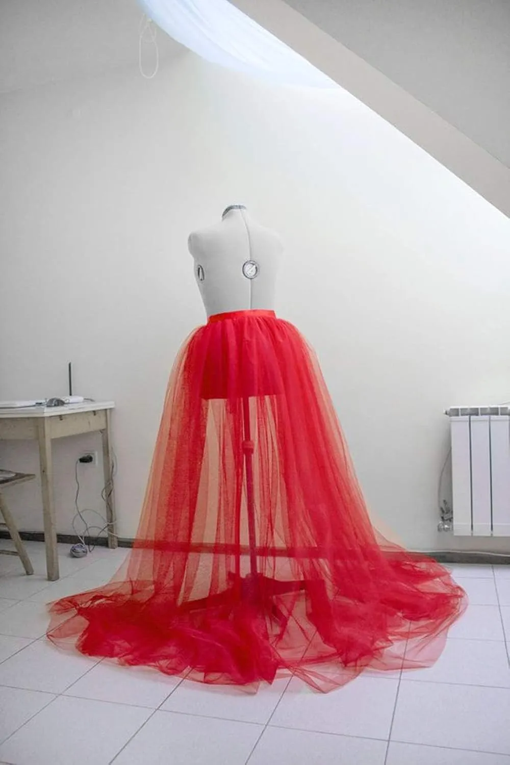 Women Tulle Tutu Long Skirts Festival Wedding Party Cocktail Prom Bandage Mesh Maxi Dress Overskirt