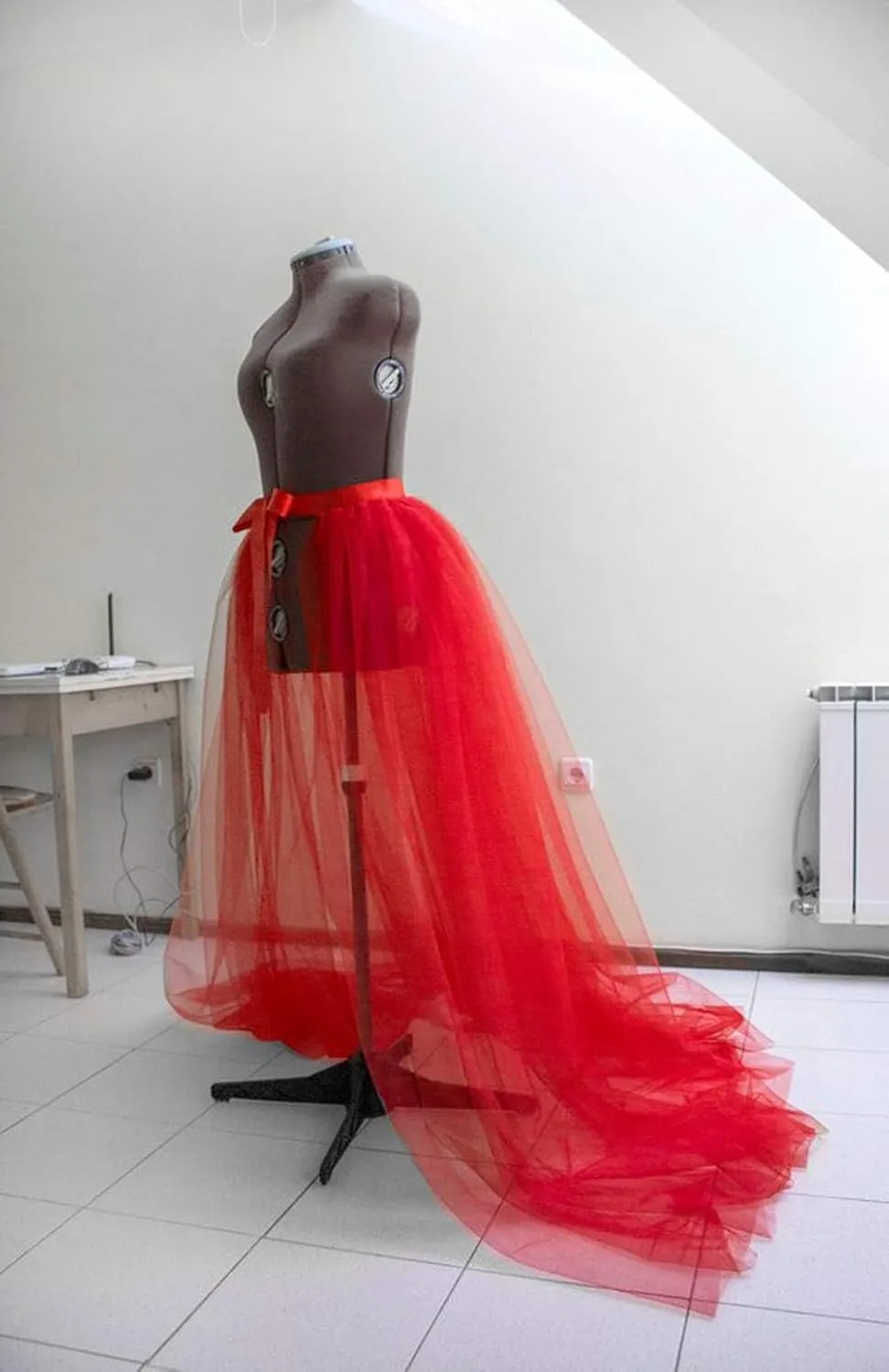 Women Tulle Tutu Long Skirts Festival Wedding Party Cocktail Prom Bandage Mesh Maxi Dress Overskirt