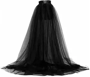 Women Tulle Tutu Long Skirts Festival Wedding Party Cocktail Prom Bandage Mesh Maxi Dress Overskirt