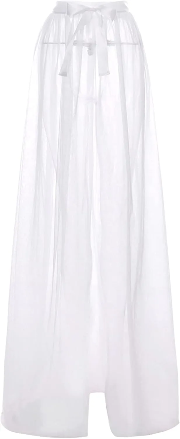 Women Tulle Tutu Long Skirts Festival Wedding Party Cocktail Prom Bandage Mesh Maxi Dress