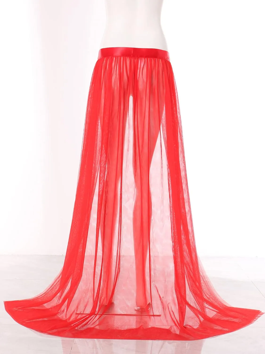 Women Tulle Tutu Long Skirts Festival Wedding Party Cocktail Prom Bandage Mesh Maxi Dress