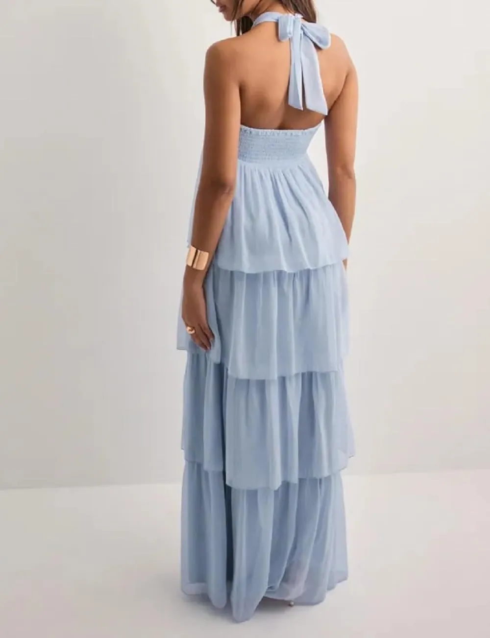 Women Y2K 2 Piece Maxi Skirt Set Strapless Crop Tube Top Ruffle Mesh Skirts Outfit Lace Trim Beach Outfit