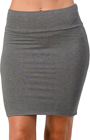 Women's Casual Rayon Stretchy Bodycon Pencil Mini Skirt