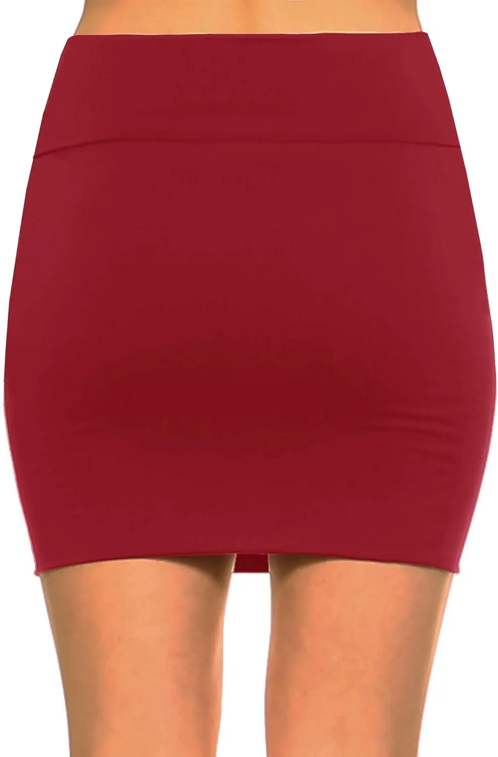 Women's Casual Rayon Stretchy Bodycon Pencil Mini Skirt