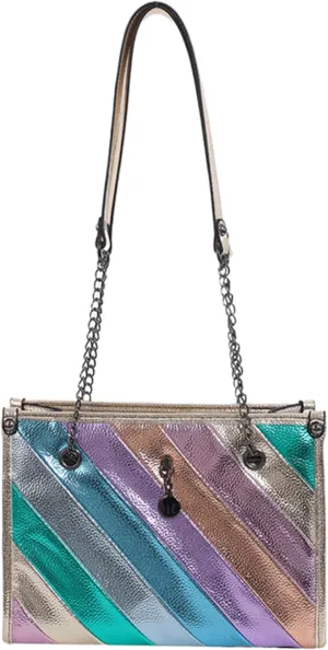 Women's Color-Block Shoulder Bag PU Leather Fashion Satchel Contrast Color Stitching Tote Outdoor Work Handbag Pursebag2317OWOISS