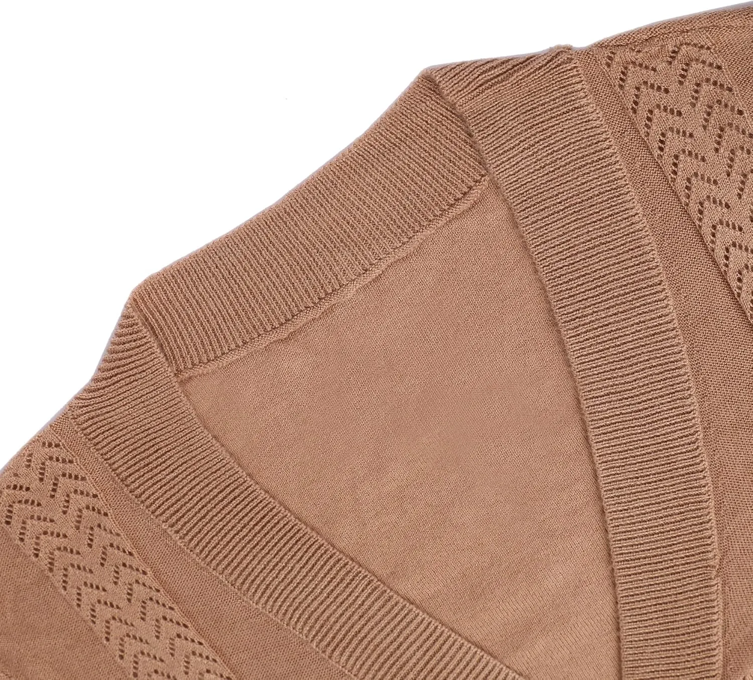 Women's Lightweight Vee V Neck Soft DrapeKnit Cardigan Sweaters
