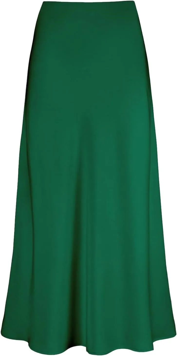 Women's Maxi Tail Bodycon Skirt 2025 Trendy Summer Casual High Waisted Ruffle Ruched Long Mesh Skirts Elegant Skirts