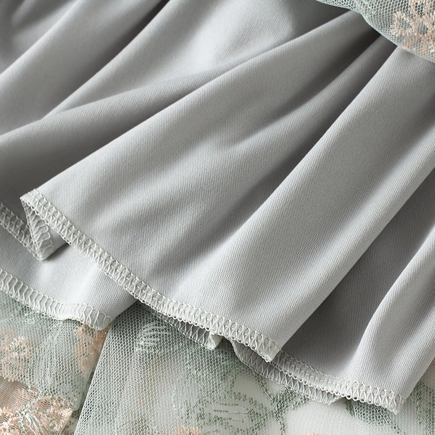 Women's Midi Length Skirt Layered Tulle A Line Skirts Embroidery/Floral Print