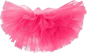 Women's Short Skirt Casual Loose Trendy Elastic High Waist Solid Color Party Dance Fluffy Mesh Skirts 2025, S-L