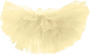 Women's Short Skirt Casual Loose Trendy Elastic High Waist Solid Color Party Dance Fluffy Mesh Skirts 2025, S-L