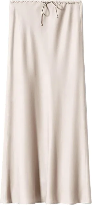Women's Skirts Elastic Waist High Pure Color Split in The Dress Clothing Spring Outfits
