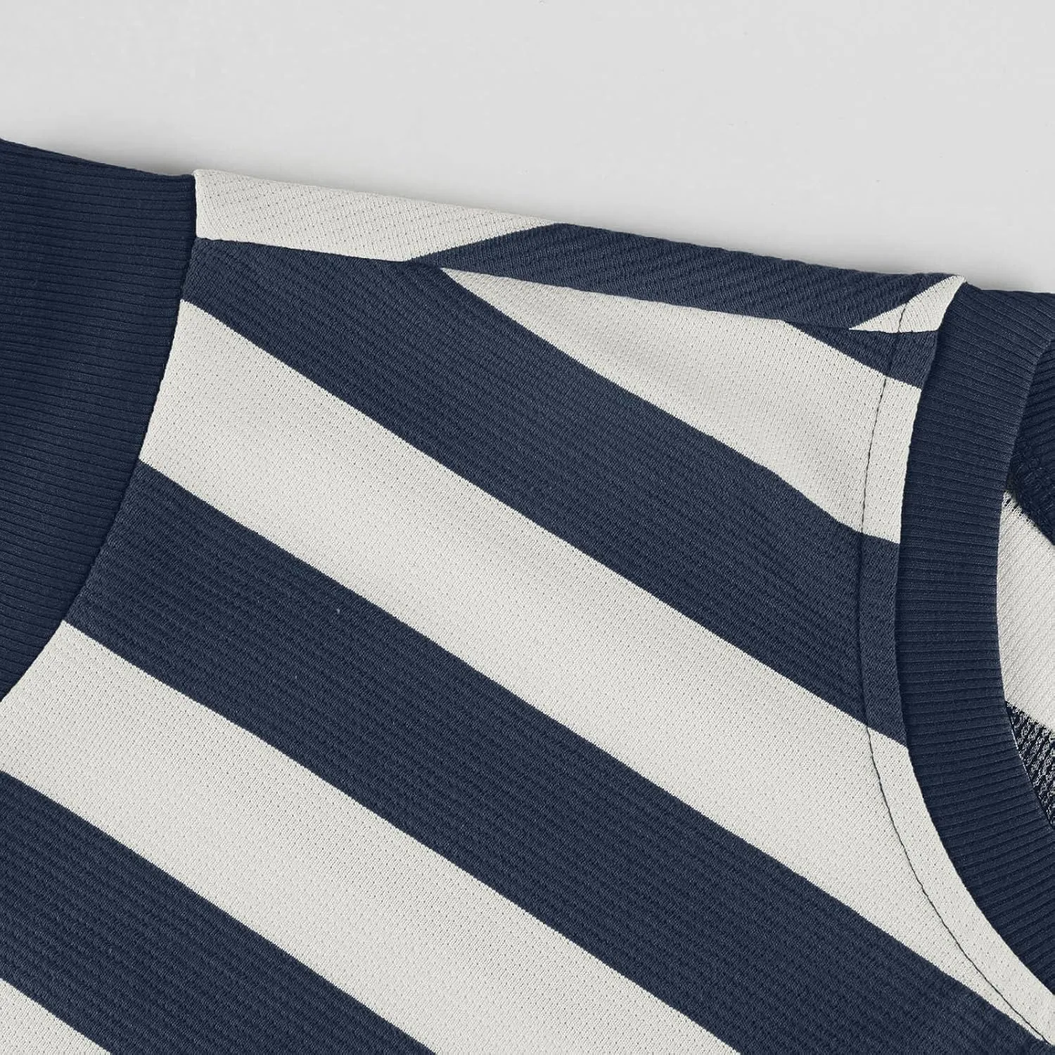 Womens Striped Summer Dresses 2024 Crewneck Patchwork Casual Loose Color Block Tshirt Dress with Pockets