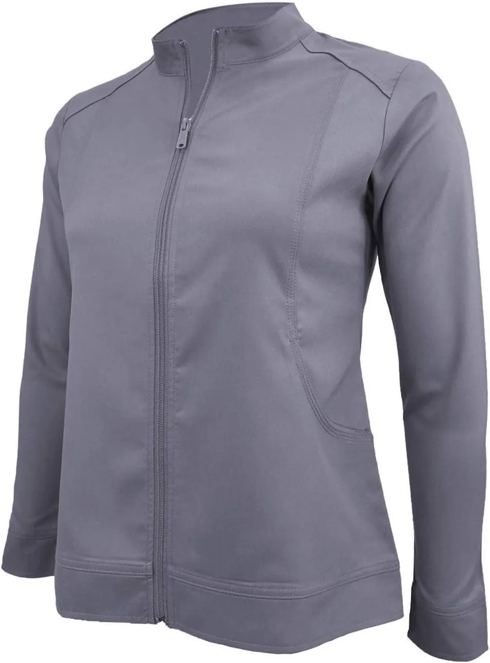 Women's Ultra Soft Front Zip Warm-Up Scrub Jacket