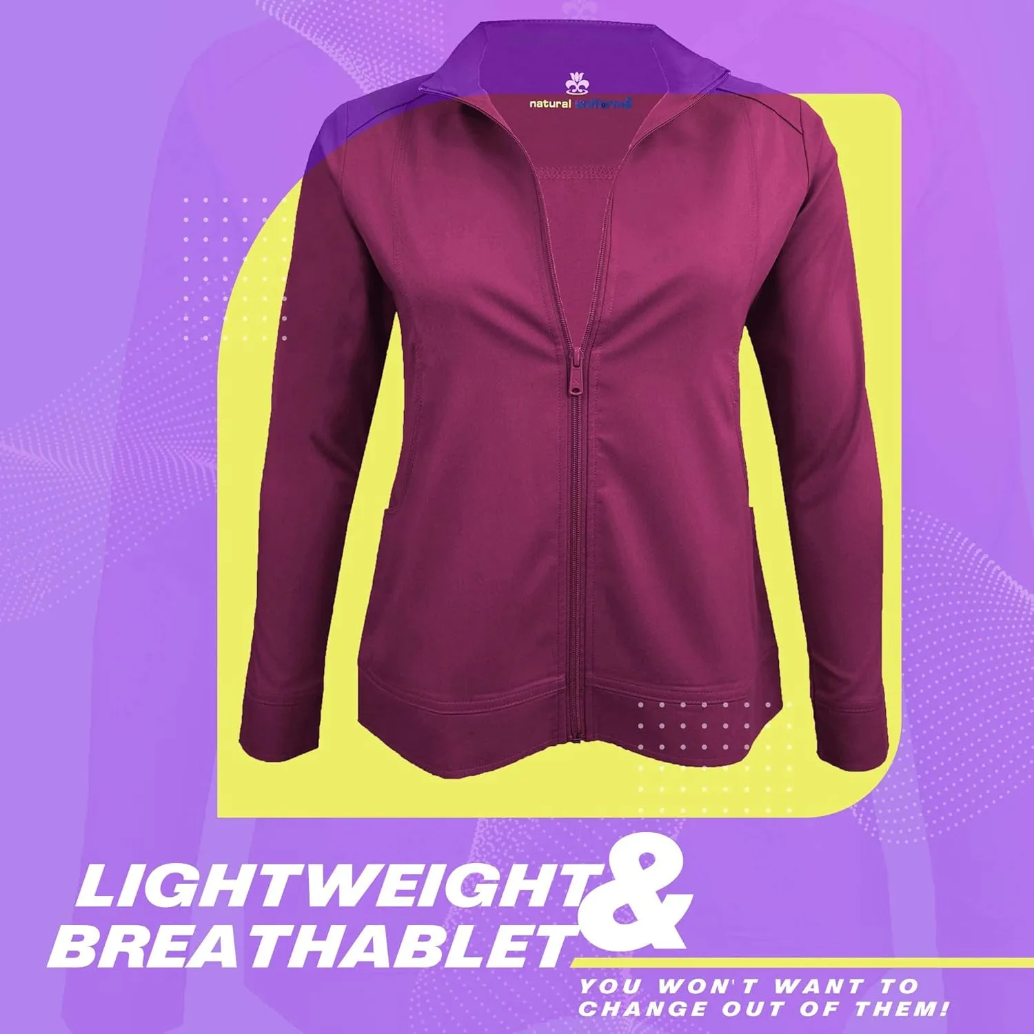 Women's Ultra Soft Front Zip Warm-Up Scrub Jacket