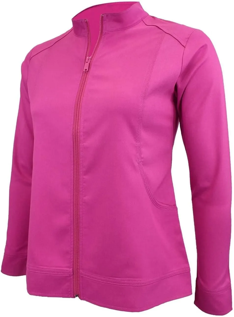 Women's Ultra Soft Front Zip Warm-Up Scrub Jacket