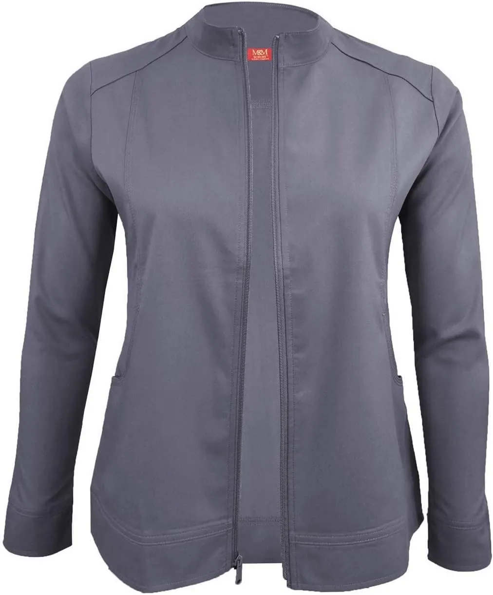 Women's Ultra Soft Front Zip Warm-Up Scrub Jacket