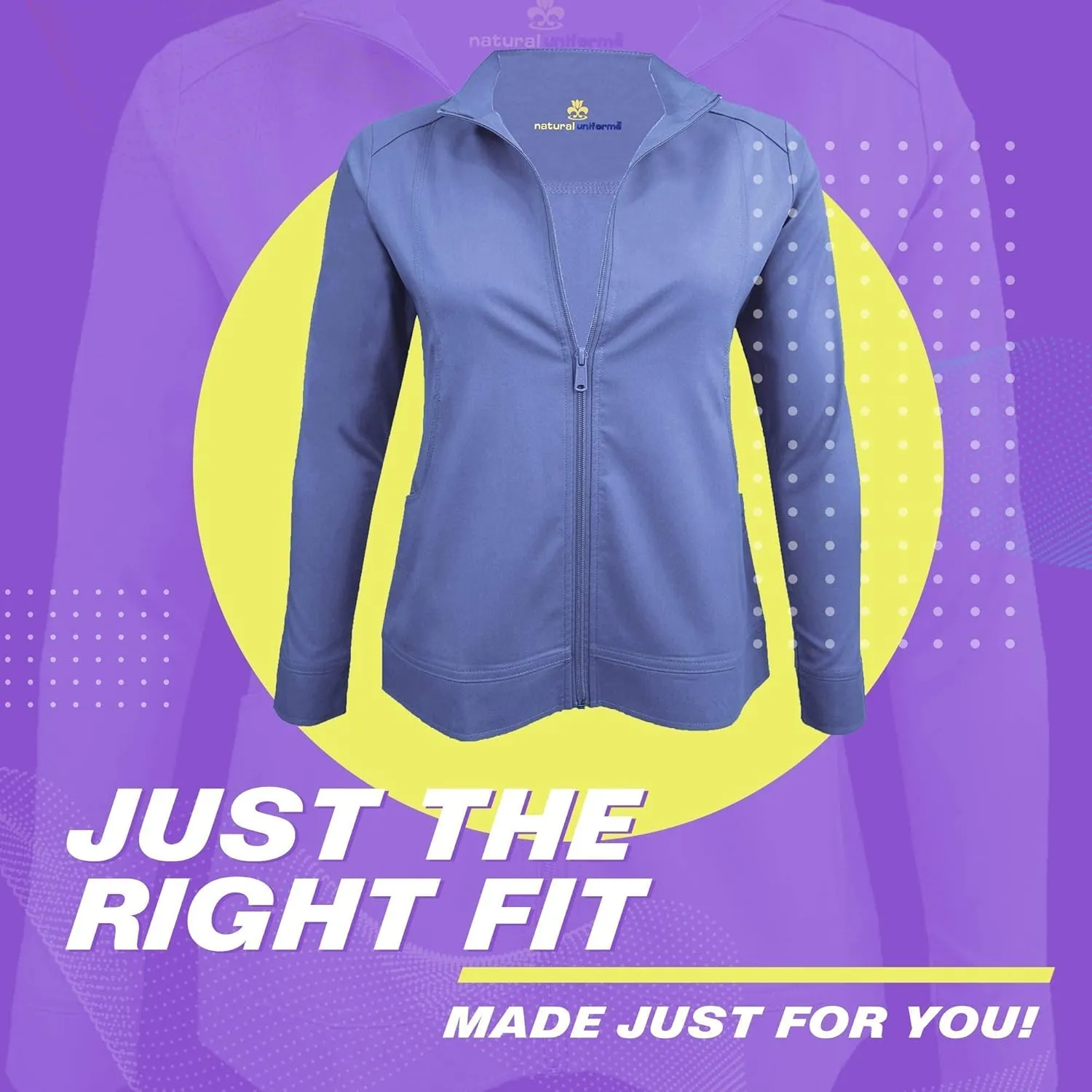 Women's Ultra Soft Front Zip Warm-Up Scrub Jacket