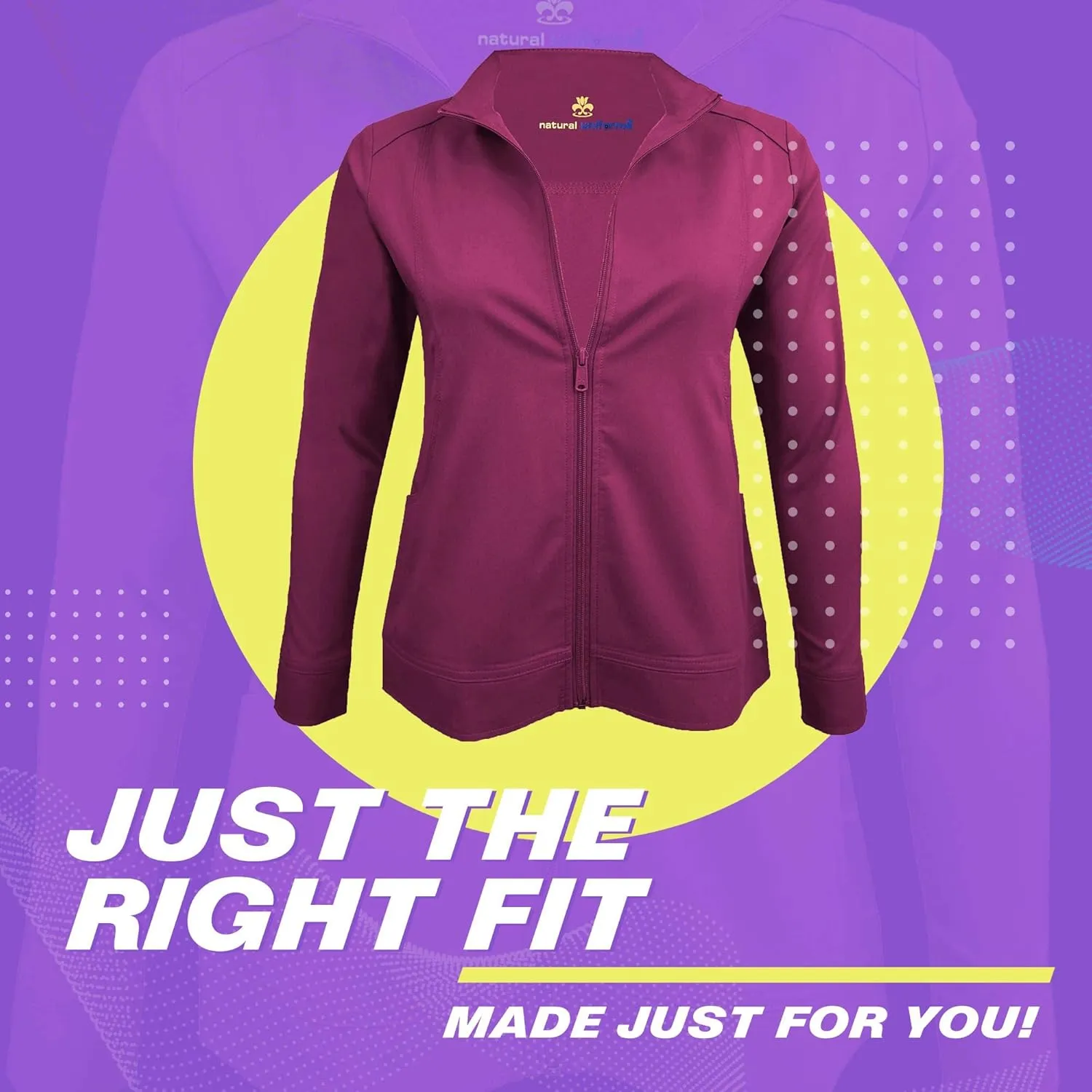 Women's Ultra Soft Front Zip Warm-Up Scrub Jacket