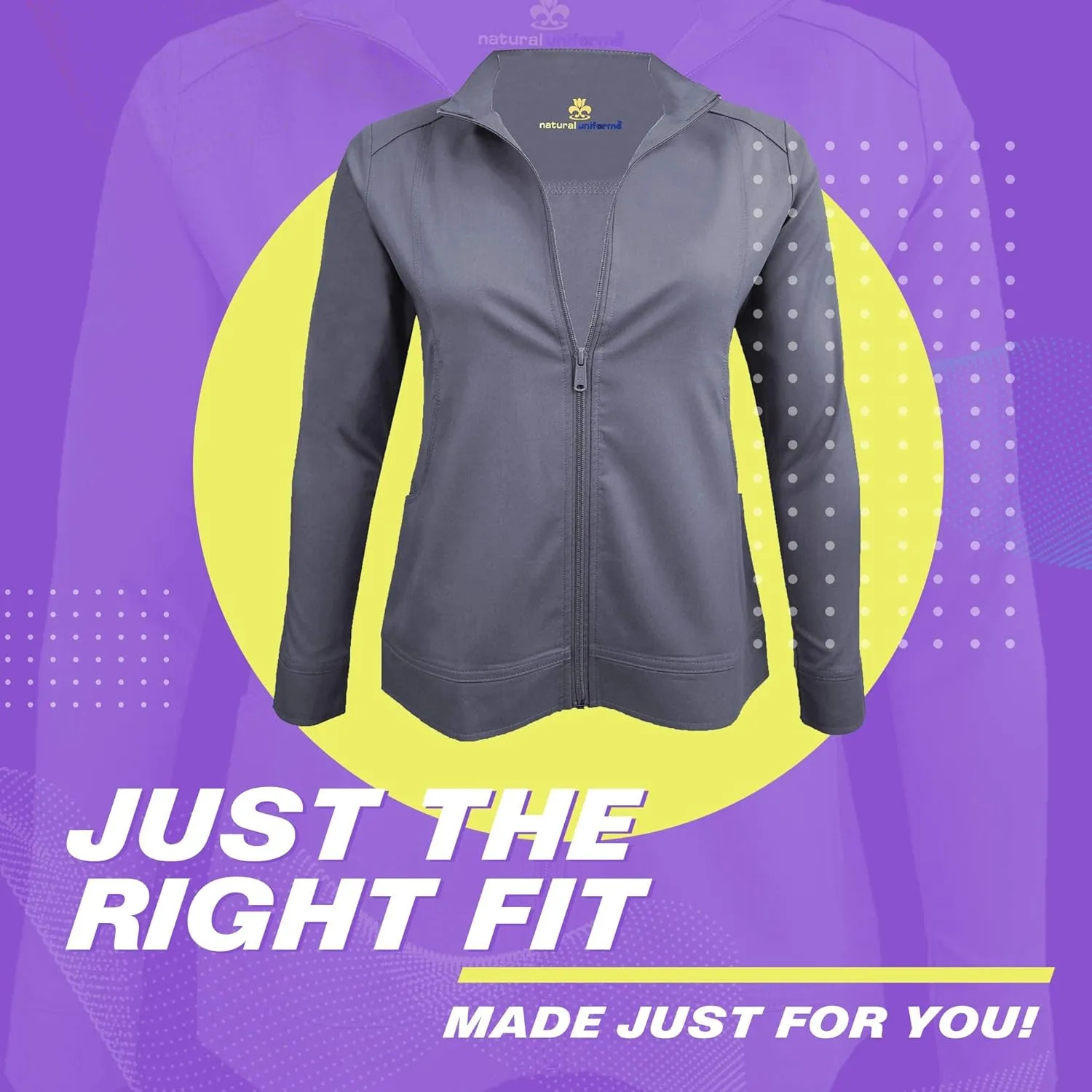 Women's Ultra Soft Front Zip Warm-Up Scrub Jacket