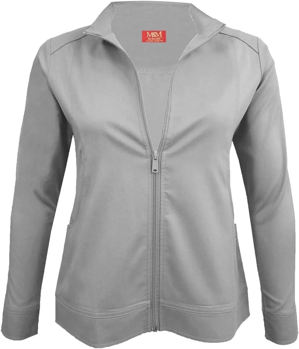 Women's Ultra Soft Front Zip Warm-Up Scrub Jacket