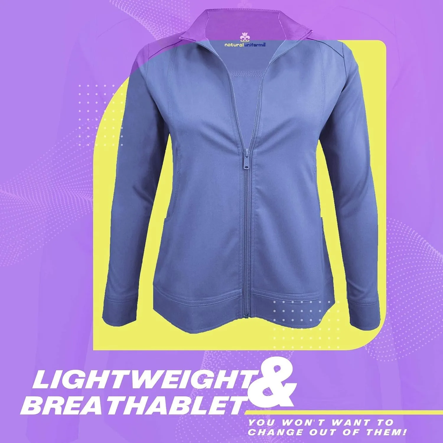 Women's Ultra Soft Front Zip Warm-Up Scrub Jacket